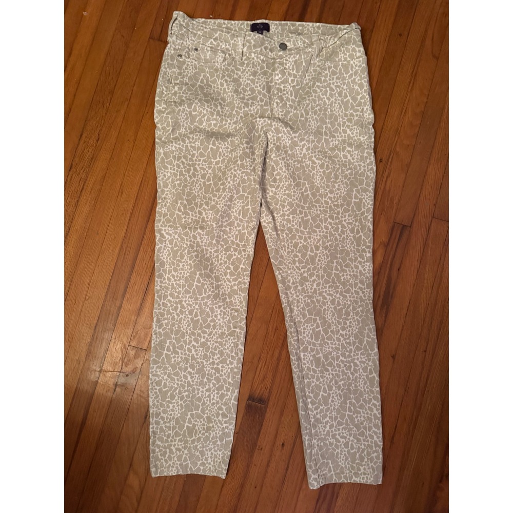 NYDJ Not Your Daughter's‎ Jeans Skinny Jean/Legging-Beige & White-Size 12
